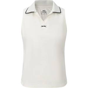 Slazenger Women's Sleeveless Polo Neck Performance Vest - White