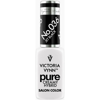 VICTORIA VYNN Hybridní gel lak PURE CREAMY HYBRID 036 Jet Black 8 ml