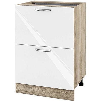 ИРИМ Долен кухненски шкаф Сити АРФ-Бяло гланц-05-44 60 см