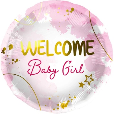 Folat Balonek fóliový Welcome Baby Girl 45 cm