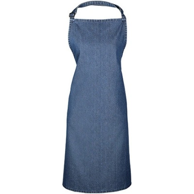 Premier Workwear Klasická zástěra za krk PR150 Indigo Denim 72x86cm