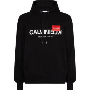 Calvin Klein Суичър Calvin Klein Text Reverse Logo Hoodie - Calvin Black - sportihobi - 267,93 лв