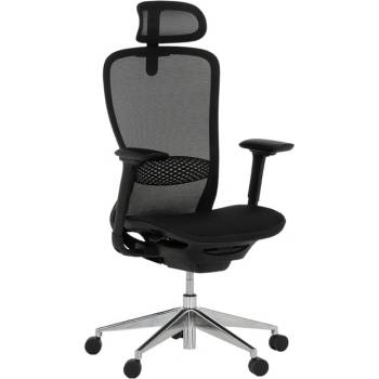 Bittel Работен стол Carmen STANS, до 136кг. макс тегло, мрежа, ергономичен, алуминиева база, синхронен механизъм, газов амортисьор, лумбална опора, черен (bt-3520598)