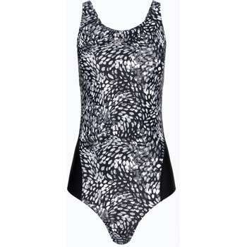 Speedo дамски бански костюм от една част Allover Digital Recordbreaker black/usa charcoal/shark grey/white