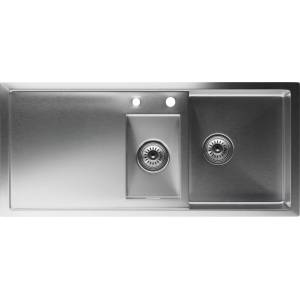 Klarstein Кухненска мивка TitanSteel с отцедник, 79 x 44 см, неръждаема стомана, устойчива на надраскване, устойчива на топлина (SIK1-TitanS-1.5ss100) (SIK1-TitanS-1.5ss100) - electronic-star Мивка за вграждане