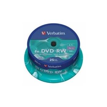 Verbatim DVD+RW 4,7GB 4x, 25ks