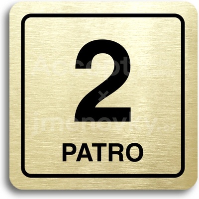 ACCEPT Piktogram 2 patro - zlatá tabulka - černý tisk