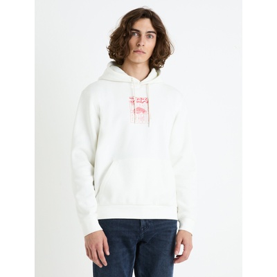 Celio Кремав мъжки суитшърт с качулка Celio Fejabowl Celio | Byal | МЪЖЕ | S