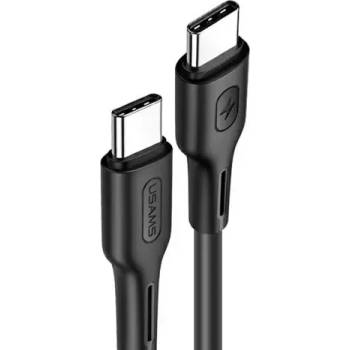 Image 1 of USAMS Кабел за бързо зареждане и данни USAMS U43 USB-C to USB-C 100W PD Fast Charge 5A 1.2м, черен (SJ459USB01)