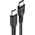 USAMS Кабел за бързо зареждане и данни USAMS U43 USB-C to USB-C 100W PD Fast Charge 5A 1.2м, черен (SJ459USB01)