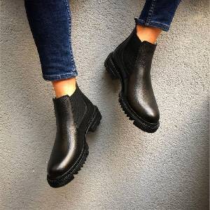 BOA Shoes Мъжки боти от естествена кожа ba0182 - Черни #322390 (322390_Черно)