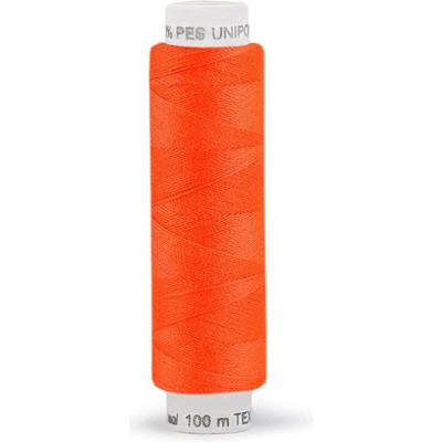 Prima-obchod Polyesterové nitě Unipoly návin 100 m, barva 215 oranžová reflexní