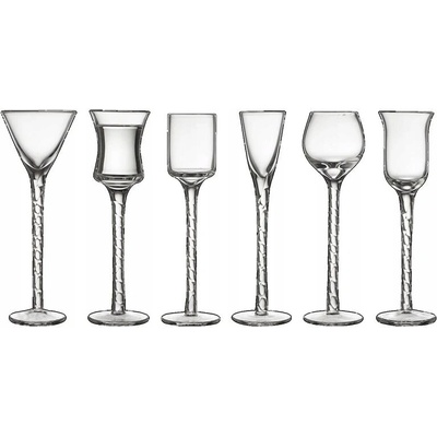 Lyngby Glas Skleničky na likér skleničky na likér sklenice na vodku AQUAVIT bezbarvé 6 x 25 ml