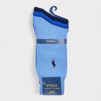 Ralph Lauren Чорапи Polo Ralph Lauren Men's 3 Pack Crew Socks - Blue/Navy/Royal