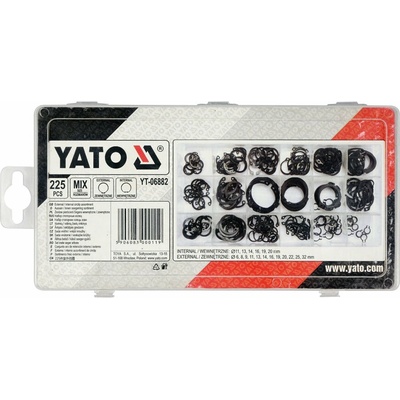 Súprava poistných krúžkov YATO YT-06882 225ks