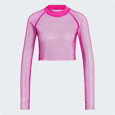 adidas Crystal Mesh Cover-Up Long-sleeve Top Womens - Pink