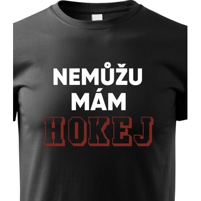 dětské tričko Nemůžu mám hokej 2 černá