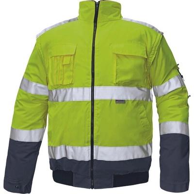 Cerva CLOVELLY pilot bunda HV žltá/navy