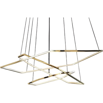 POLARIS Висящ масивен LED полилей с 3 златни рамки Solis | 52W | 3000K | Цена 443, 35€ (867, 11 лв) (966)