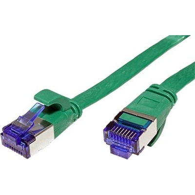 Value 21.99.2145 U/FTP patch, kat. 6a, plochý, 5m, zelený