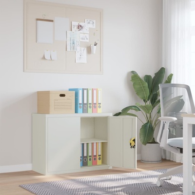 vidaXL Шкаф за папки светлосив 90x40x70 см стомана (339721)