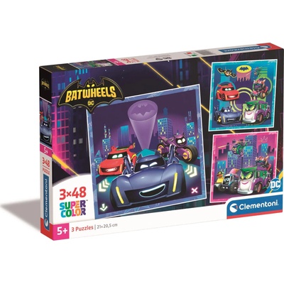 Clementoni - Puzzle 3x48 Batwheels - 40 - 99 piese