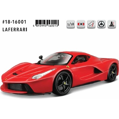 Bburago Ferrari LaFerrari 2013 červená 1:18