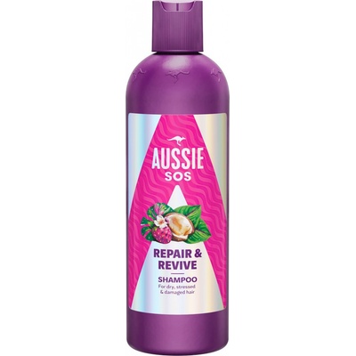 Aussie SOS Repair Revive vyživujúci šampón pre namáhané vlasy a vlasovú pokožku 300 ml