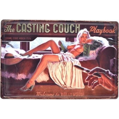 Ceduľa The Casting Couch Playbook Plechová tabuľa