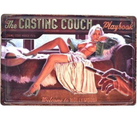 Ceduľa The Casting Couch Playbook Plechová tabuľa