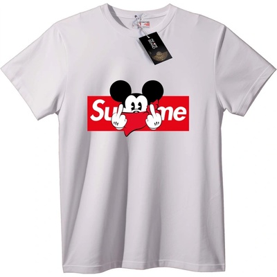 NOONEBRAND Supreme Mickey Mouse Тениска - 2XL, White