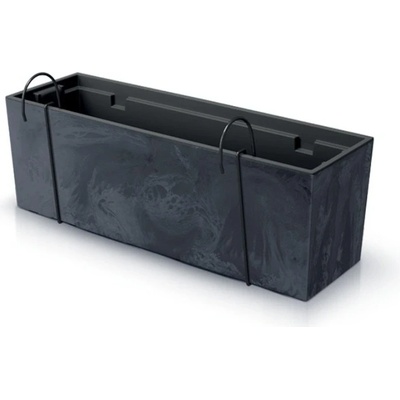 PROSPERPLAST Závěsný truhlík - URBI CASE W Beton Effect 58x18 cm antracit