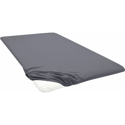Biberna Jersey napínací prostěradlo na matracový topper antracitová 140-160x200