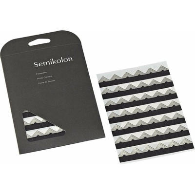 Semikolon 361361 Samolepicí rohy na fotky stříbrné