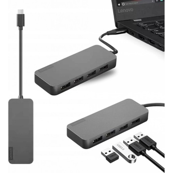 Lenovo USB-C to 4 Port USB-A Hub 4X90X21427