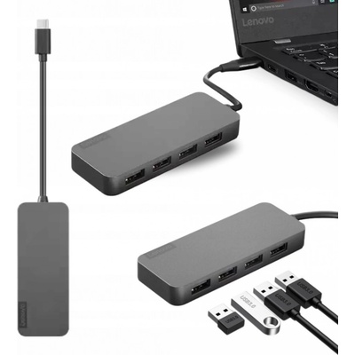 Lenovo USB-C to 4 Port USB-A Hub 4X90X21427