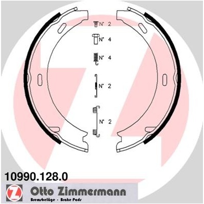 ZIMMERMANN Sada brzd. čeľustí parkov. brzdy 109901280