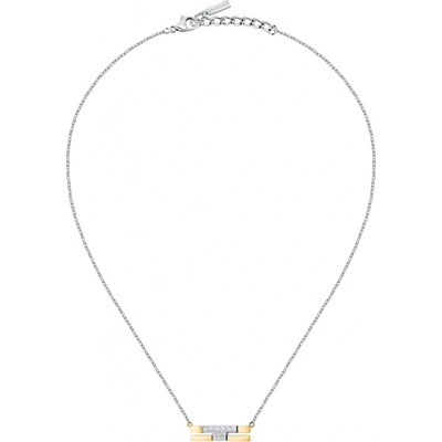 Trussardi Ocelový bicolor náhrdelník se zirkony TJAXC06