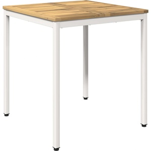 vidaXL Маса за вечеря в градината Бяло 70 x 68, 5 x 75 см (901757)