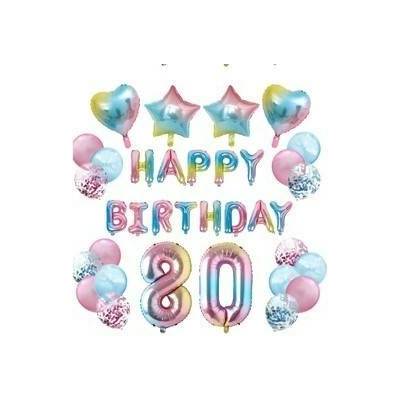 Balónkový set HB duhový číslo 80