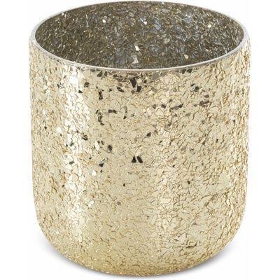 EUROFIRANY SKLENENÝ KVETINÁČ MELIA 14X15 CM ZLATÁ