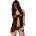 Leg Avenue Romantic Babydoll & G-String 8782 Černá