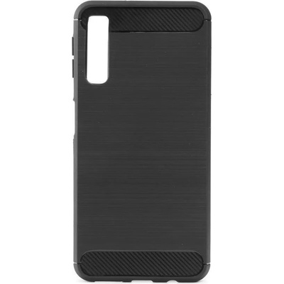 Forcell Противоударен Силиконов Калъф за Samsung A7 2018, Forcell Carbon Case, Черен (5901737933249)