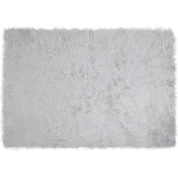 vidaXL Изкуствен килим от кожи Сив 120 x 170 cm Полиестер (42021526)