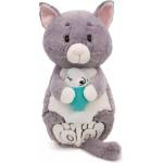 NICI Nici: Сив плюшен кот и риба - 40 x 20 см (62166)