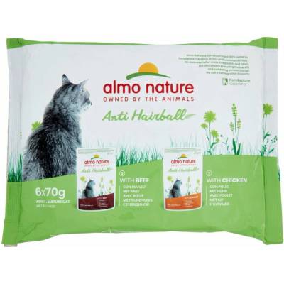 Almo Nature krmivo proti tvorbe chlpových bezoárov 6 ks 70 g
