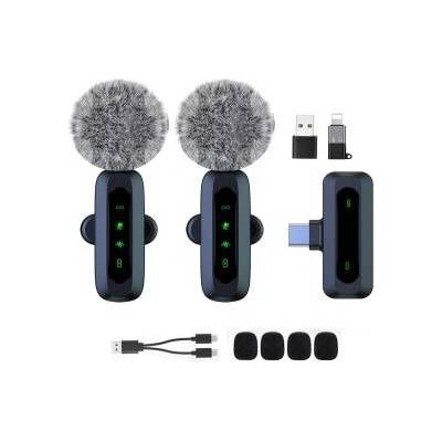 XIXIXIAXIA Mini Lavalier Microphone for Android iPhone iOS Devices Noise Canceling Lapel Microphone for Recording Clip-on Microphone for Video Recording Tiktok YouTube Vlog Podcast Content Creator - J3