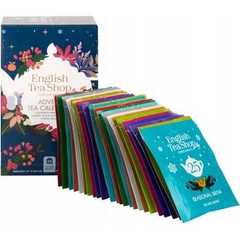 English Tea Shop Bio Adventný kalendár modrý 24 kusov bioodbúrateľných pyra