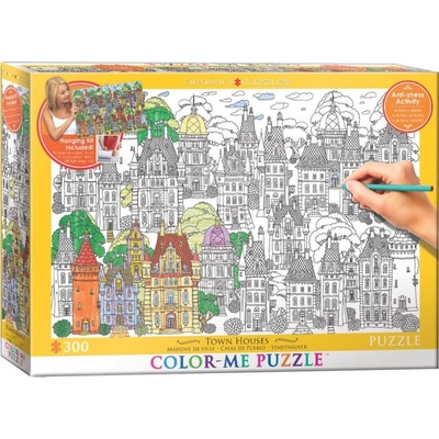 EuroGraphics Color me Domy ve městě + sada na zavěšení 300 dílků
