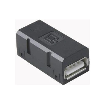 Propojka USB 2.0 BTR Netcom 1401U00812KI, spojka rovná, černá